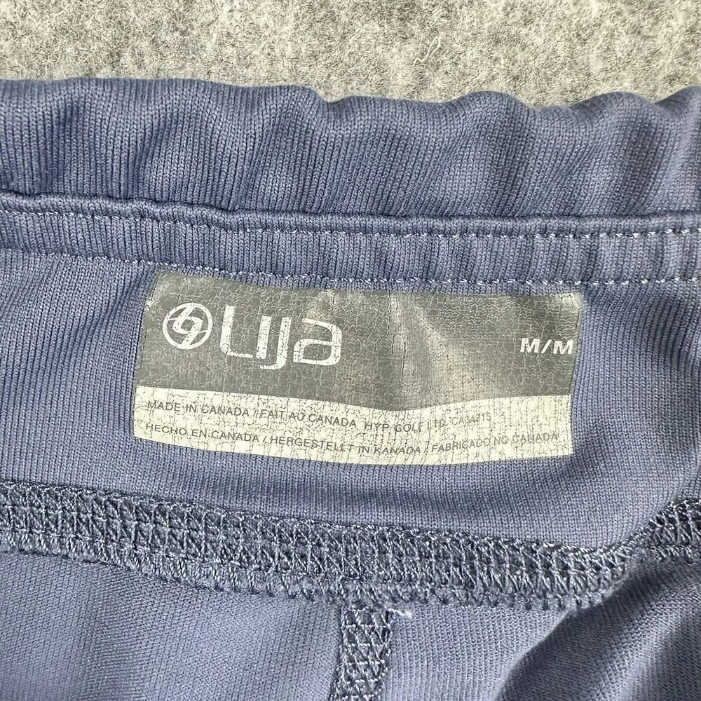 LIJA Golf Skirt Womens Medium Blue Lined Cinch Athletic Athleisure Stretch Mini
